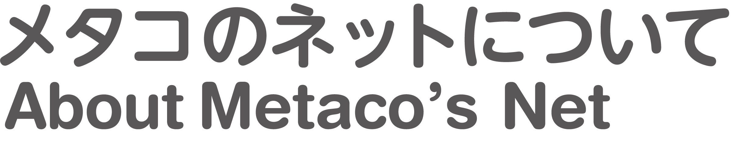 メタコのネットについて