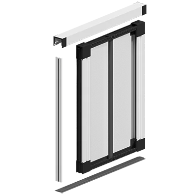 中軸付きのロール網戸